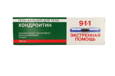 911 Экстренная помощь Хондроитин гель-бальзам д/суставов 'Миролла' 100мл (2447)