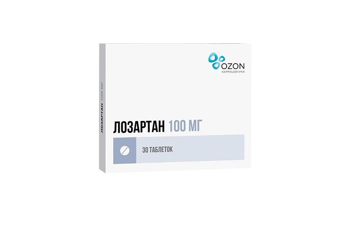 Лозартан 100мг табл п/пл/о №30