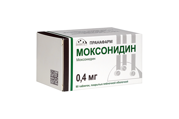 Моксонидин 0,4мг табл п/пл/о №90