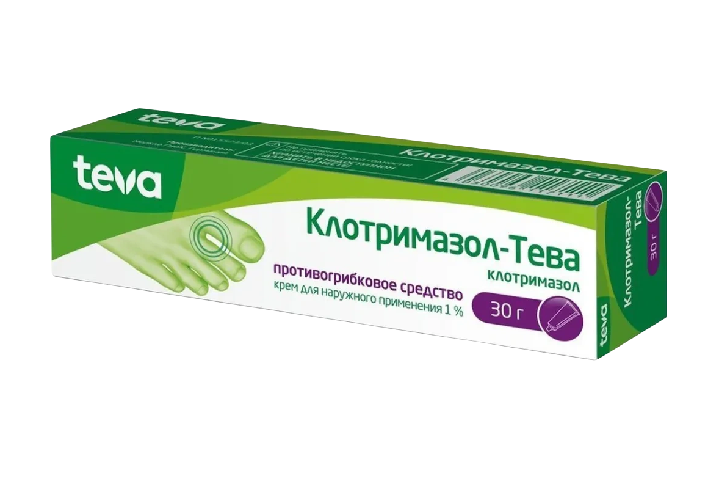 Клотримазол-Тева 1% крем д/нар прим 30г