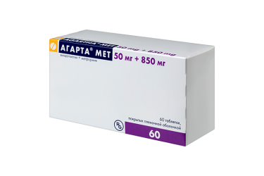 Агарта Мет 50мг+850мг табл п/пл/о №60