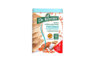 Dr.Korner Хлебцы из бурого риса с морской солью хрустящие 100г