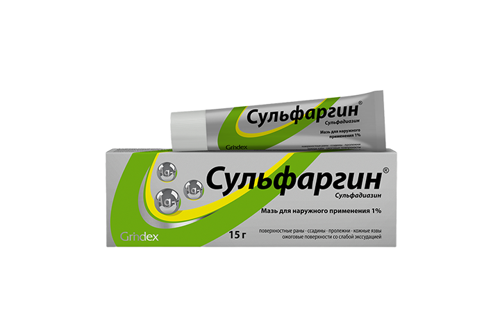 Сульфаргин 1% мазь д/нар прим 15г