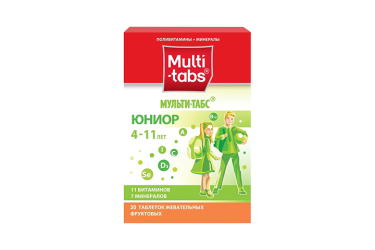 Мульти-табс Юниор жев табл №30 фруктовый