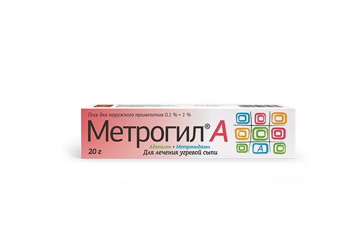 Метрогил А 0,1%+1% гель д/нар прим 20г