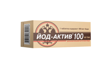 Йод-актив 100мкг табл №60 БАД