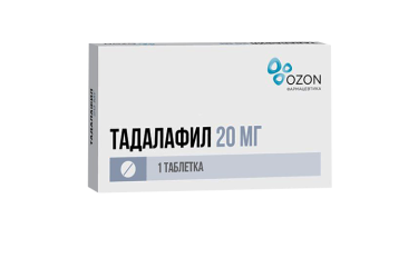 Тадалафил 20мг табл п/пл/о №1