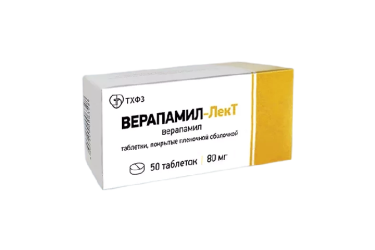 Верапамил-ЛекТ 80мг табл п/пл/о №50