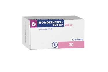 Бромокриптин-Рихтер 2,5мг табл №30 фл