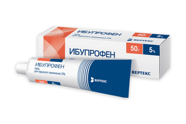 Ибупрофен-ВЕРТЕКС 5% гель д/нар прим 50г