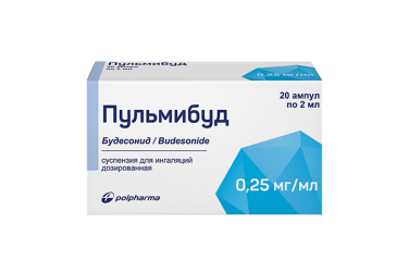 Пульмибуд 0,25мг/мл р-р д/инг 2мл амп №20