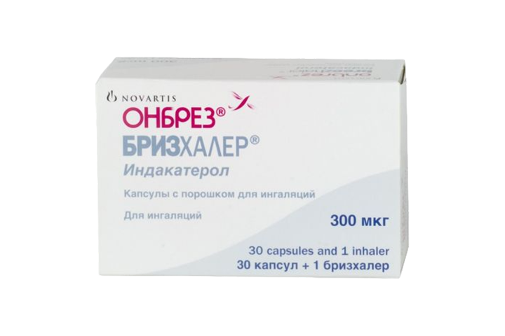 Онбрез Бризхалер 300мкг пор д/инг капс №30 в компл с устр д/инг
