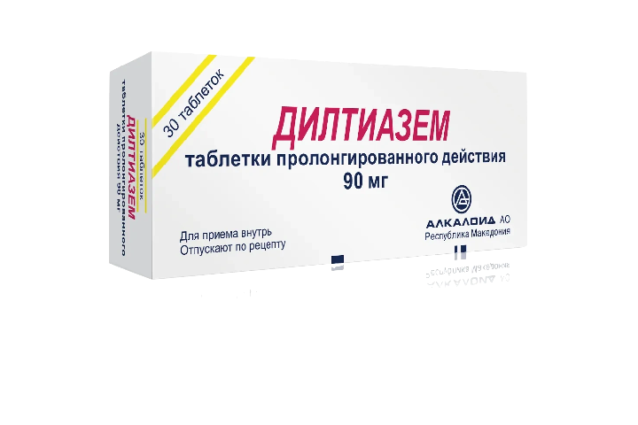 Дилтиазем 90мг табл п/пл/о пролонг №30