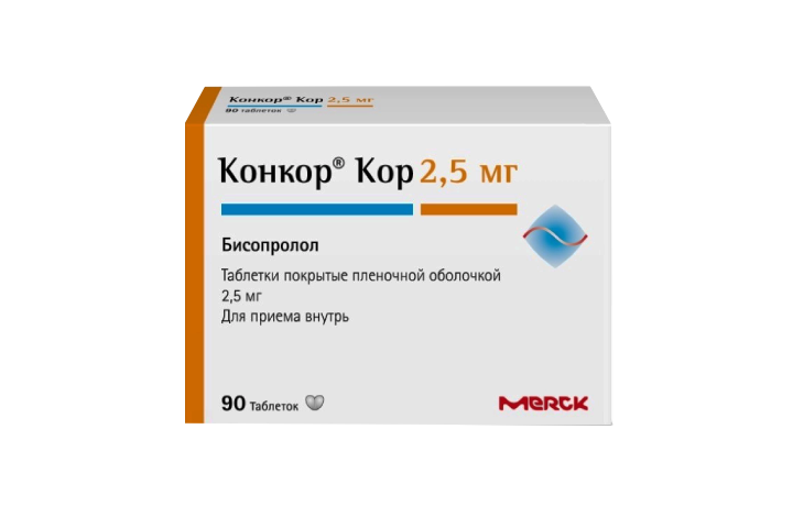 Конкор Кор 2,5мг табл п/пл/о №90