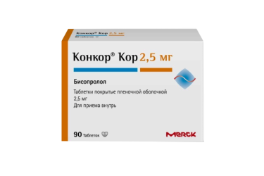 Конкор Кор 2,5мг табл п/пл/о №90