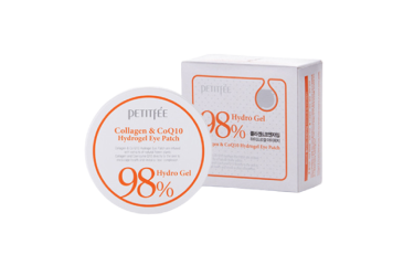 Petitfee 98% Collagen&Q 10 Патчи д/глаз гидрогел коллаген подтяг 60шт