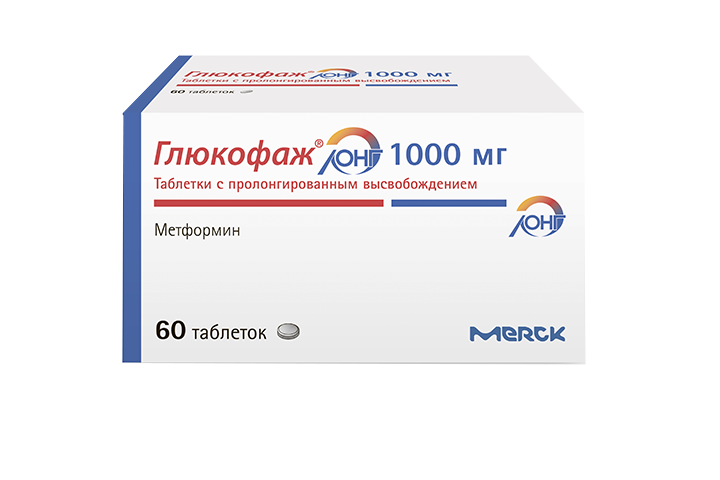 Глюкофаж лонг 1000мг табл пролонг №60