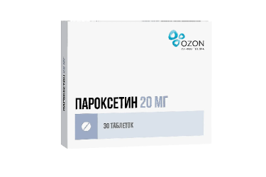 Пароксетин 20мг табл п/пл/о №30