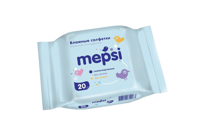 Мепси Салфетки влажные дет 20шт