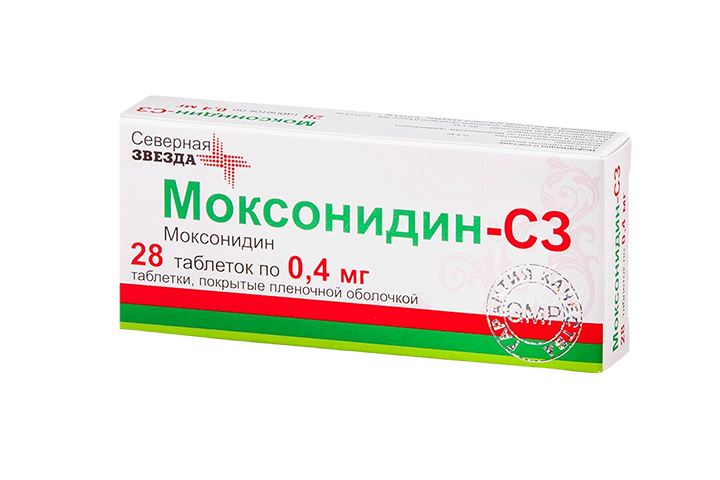 Моксонидин-СЗ 0,4мг табл п/пл/о №28