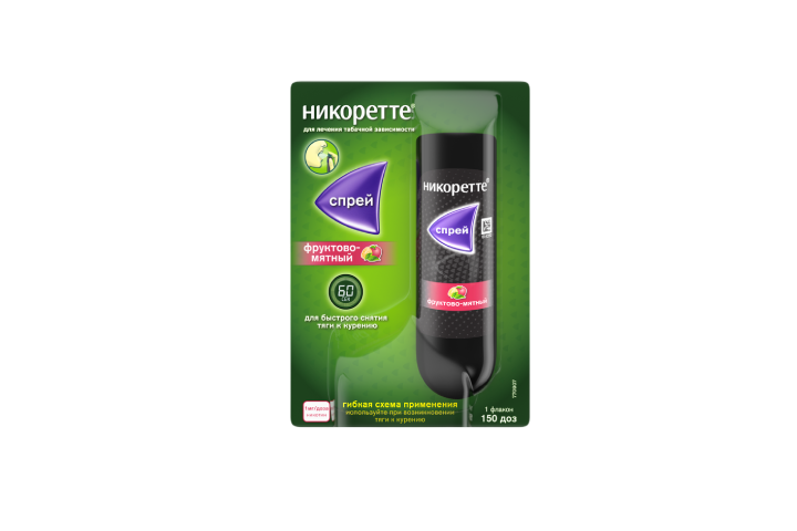 Никоретте 1мг/доза спрей местн/прим 150доз фруктово-мятный