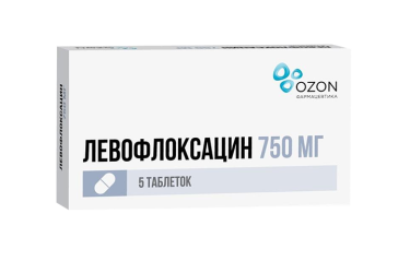 Левофлоксацин 750мг табл п/пл/о №5