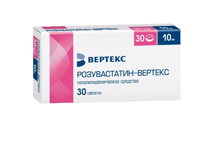 Розувастатин-ВЕРТЕКС 10мг табл п/пл/о №30