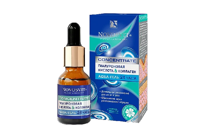 Новосвит Concentrate Гиалурон+коллаген Aqua-гель 24ч 25мл