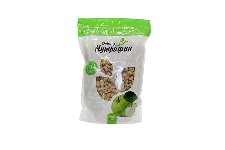 Доктор Нутришин Отруби пшеничн кальций/яблоко 200г
