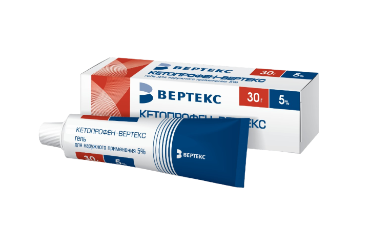 Кетопрофен-ВЕРТЕКС 5% гель д/нар прим 30г