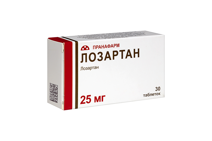 Лозартан 25мг табл п/пл/о №30