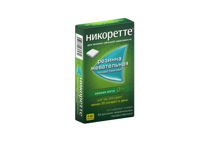 Никоретте Свежая мята 4мг жев резинка №30