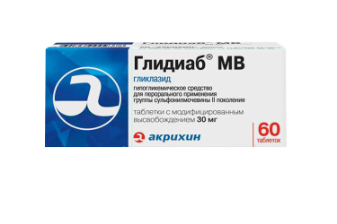 Глидиаб МВ 30мг табл с модиф/высв №60