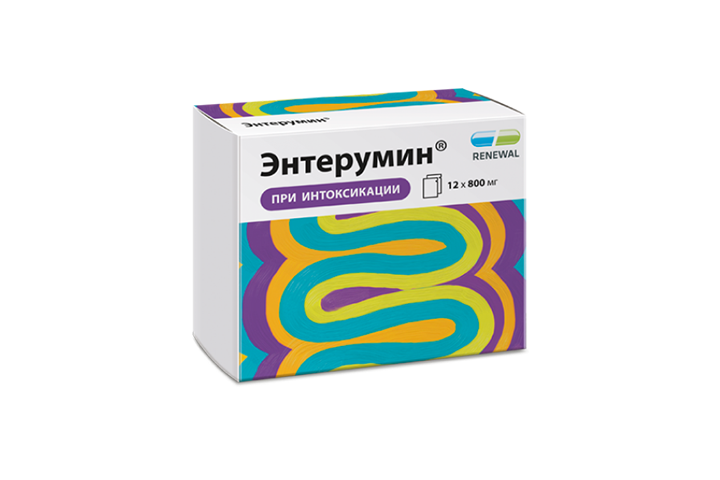 Энтерумин 800мг пор д/приг сусп д/пр внутрь пак №12