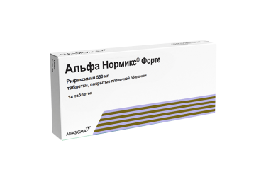 Альфа Нормикс Форте 550мг табл п/пл/о №14