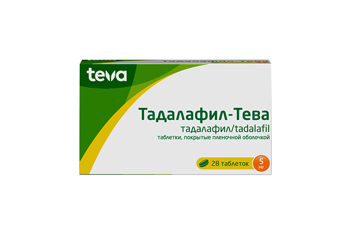 Тадалафил-Тева 5мг табл п/пл/о №28