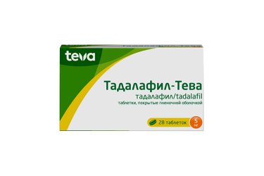 Тадалафил-Тева 5мг табл п/пл/о №28