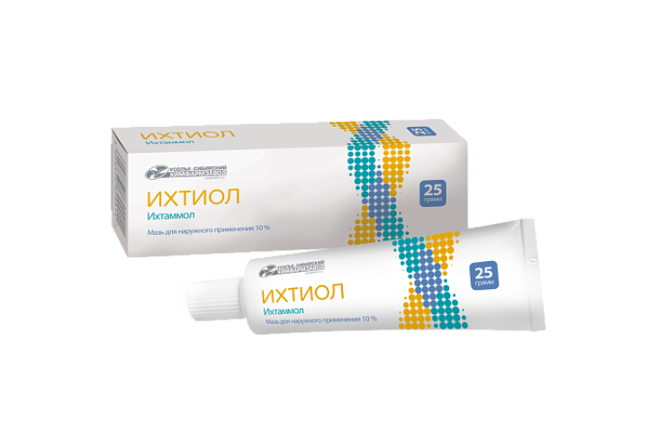 Ихтиол 10% мазь д/нар прим 25г инд/уп