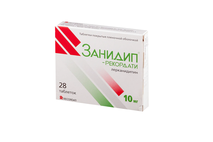 Занидип-Рекордати 10мг табл п/пл/о №28