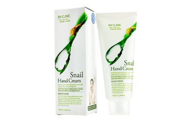 3W Clinic Moisturizing Hand Cream Snail Крем д/рук увлажн с муцином улитки 100мл Корея