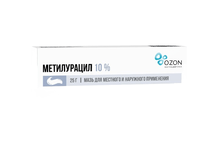 Метилурацил 10% мазь д/местн/нар прим 25г