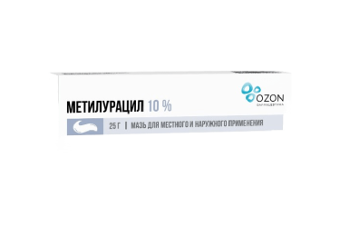 Метилурацил 10% мазь д/местн/нар прим 25г
