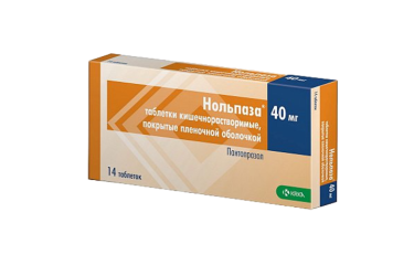 Нольпаза 40мг табл п/пл/о кш/раств №14