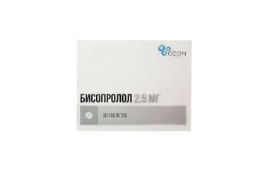 Бисопролол 2,5мг табл п/пл/о №30