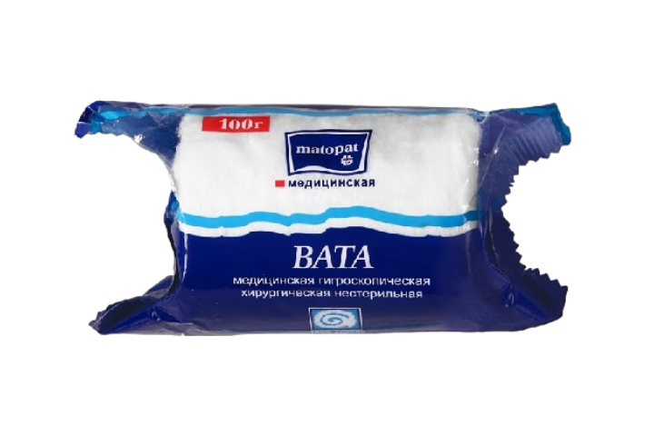 Матопат Вата хирург н/с 100г рулон