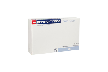 Диротон Плюс 1,5мг+5мг капс с модиф/высвоб №28