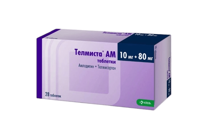 Телмиста АМ 10мг+80мг табл №28