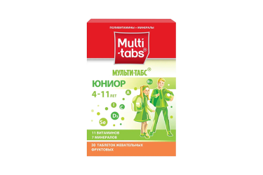 Мульти-табс Юниор жев табл №30 фруктовый