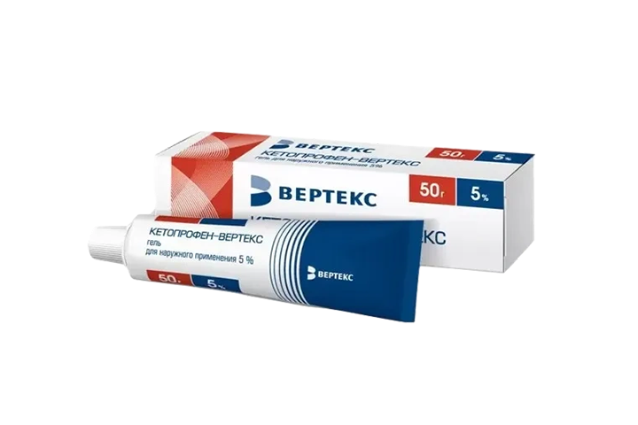 Кетопрофен-ВЕРТЕКС 5% гель д/нар прим 50г