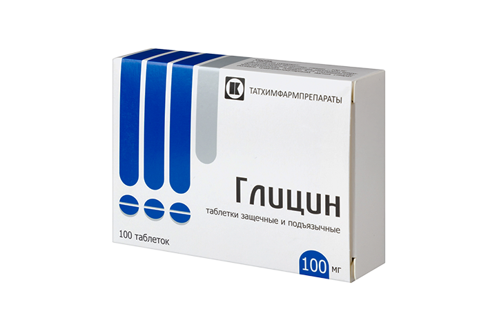 Глицин 100мг табл защеч/подъяз №100